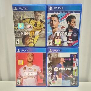 Lot Of 4 Playstation 4 Games: FIFA 17, 19 Champions Edition, 20, 21 Complete
